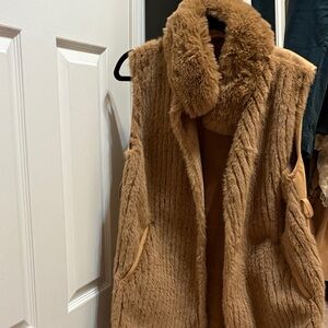 Faux Fur Tan Vest
